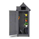 70in Black Double Slope Top Fir Courtyard Storage Room Dark Gray 24937639