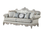 Tuscan Traditional Style Sofa Made With Wood in Silver B009138504