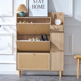Modern minimalist storage cabinet, Japanese rattan shoe cabinet, bed top cabinet, small home W1512P360384