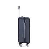 4-piece ABS lightweight suitcase, 14 inch makeup box, aircraft wheels BLACK W284P149254