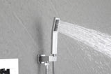 ZUN Wall mounted shower system combo with hand shower, 12 inch shower head and tub spout W2287P182846