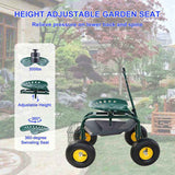 Garden trolley Rolling work chair with wheels, garden stool for planting, 360 degree swivel seat, W227P207221
