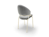 Ruby Modern & Contemporary style chair made with Metal & Gold Legs in Gray Color B009P241743