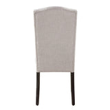 Beige and Weathered Espresso Tufted Back Side Chairs B062P182700