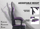 Gaming Chair, Ergonomic Computer Chair with Footrest and Massage Lumbar Support, Height Adjustable W2367P288700