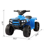 ZUN Kids Electric ATV Quad Ride On Car Toy - Blue W2181137516