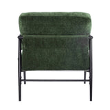 27.56" Modern Accent Chair with Plush Cushions, Minimalist Metal Frame, and Wooden Armrest Design N767P215306G
