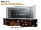 Vintage Rustic TV Stand with Sliding Wood Slatted Doors for TVs up to 75", Farmhouse Fluted TV N721P427206P