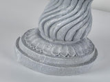 16.54" Garden Bird Bath Statue, Magnesium Oxide Grey Pedestal Birdbath, Outdoor Bird Feeder Bowl W6572P574583