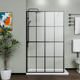 Goodyo 46" X 72" Shower Screen Walk-in Wet-room Black D16312035