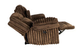 Manual Motion Loveseat Recliner Fur-Like Corduroy in Chocolate B089P296897