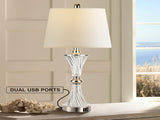 Touch Control Table Lamp for Bedrooms 3 Way Dimmable White Drum Shade Modern Bedsides Nightstand W3355P391470