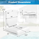 Outdoor swimming pool chairs with folding function-White 94449115