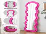Flannel Full Length Wave rose Floor Mirror for Bedroom living room Hanging or Against The Wall 76225535