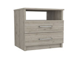 Brookeline 2-Drawer 1-Shelf Rectangle Nightstand Light Grey B06280586