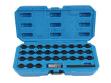 32Pcs Wheel Lock Lug Nut Master Key Set Removal Socket Tool Kit Fit for Mercedes-Benz 24012430