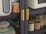 Open-door kitchen shelving Floor-to-ceiling multilevel household microwave storage cabinet bowls 88888451