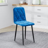 Dining Chairs Set of 4, Modern Kitchen Dining Room Chairs, Velvet Dining Chair Upholstered Cushion W578P191316