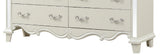 Milan Mirror Framed Dresser made with Wood in White B00956630