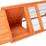 ZUN 50" Wooden Rabbit Guinea Pig Hutch Wooden Rabbit Guinea Pig House 97929443