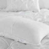 7 Piece Tufted Comforter Set White Full B03596876