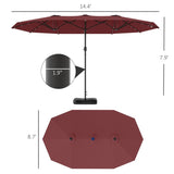 Outdoor beach umbrella/Double-Sided Sun Umbrella 42494965