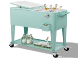 91*84.5*38.5cm Rectangular Plastic Box Frozen Insulation Cart Mint Green 43535541