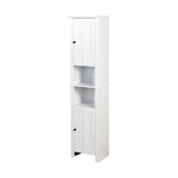 ZUN Bathroom Floor Storage Cabinet with 2 Doors Living Room Wooden Cabinet with 6 Shelves 15.75 11.81 14167354