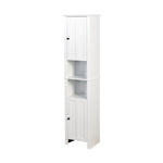 ZUN Bathroom Floor Storage Cabinet with 2 Doors Living Room Wooden Cabinet with 6 Shelves 15.75 11.81 14167354