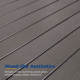 All-Weather Aluminum Outdoor Coffee Table, Modern Coffee Table for Outside, Rectangle Patio Coffee B082P232966