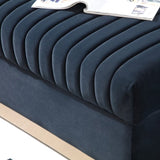 Contemporary Vertical Channel Tufted Velvet Sofa Loveseat Modern Upholstered 2 Seater Couch for W1117P147303