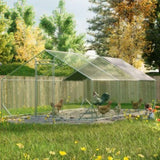 Large Metal Chicken Coop, Walk-in Chicken Run,Galvanized Wire Poultry Chicken Hen Pen Cage, Rabbits 85248762