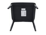 Set of 3 Black Dining Chairs, 37 inches High Ergonomic PU Backrest, Combines Comfort and W1151P442911