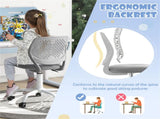 Ergonomic Kids Desk Chair, 16.5-21 Adjustable Height Mesh Study Chair Gray 30536198