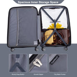 Hardshell Suitcase Double Spinner Wheels PP Luggage Sets Lightweight Durable Suitcase with TSA W284112582