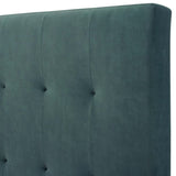 Queen Size Green Velvet Tufted Upholstered Platform Bed B108P160256