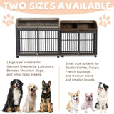 44'' Heavy Duty Large Dog Furniture for Large Medium Dog with Lockable Wheels, Wooden Dog 56691187