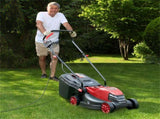 12 ampere 13.5 inch electric rope lawn mower with dual safety switches -Red 48582544
