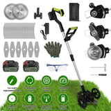 21V Electric Weed Edger Cordless String Trimmer Grass Mower Eater Bush Cutter with 16800RPM 2x 90821869