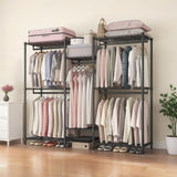Heavy Duty Garment Rack, Freestanding Closet Organizer, Portable Wardrobe Clothes Rack, Adjustable W3204P318297
