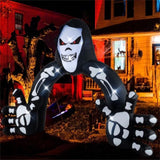 10.2x8.7ft Giant Grim Reaper Inflatable Arch - 8 LED Lights, Built-in Blower for Easy Inflation, 60917462