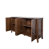 Cabinet with 4 Doors and 4 open shelgves,Freestanding Sideboard Storage Entryway Floor W331P266133