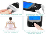 Electric Muscle Stimulator Dual Channels Pulse Massager Pain Relief Therapy Device with 16 Massage 38679947