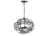 4 - Light Galvanized Chandelier, Hanging Light Fixture with Adjustable Chain for Kitchen Dining Room W2078138929