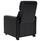 Black Upholstered Push-Back Recliner B062P145564