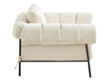 Upholstered Comfy Reading Chair, Modern Velvet Accent Chair,Large Lazy Arm Chair with Soft Cushion, T3593P362906