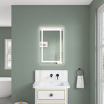 ZUN 40*24 IN Bathroom Vanity Mirrors , Framed Dimmable Makeup Mirror for Wall, Backlit and Shatterproof, W2152128619