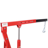 1500 LBS Folding Engine Hoist Cherry Picker Shop Crane Hoist Lift, Heavy Duty Steel with 4 Iron W465P156682
