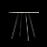 Modern minimalist circular dining table, gray cement texture, suitable for restaurants, kitchens, W1727P251172