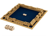 24" Natural Pine Wood Shut the Box Game, 2-4 Players, 10 Number Tiles & 2 Dice for Family/Party 06855640